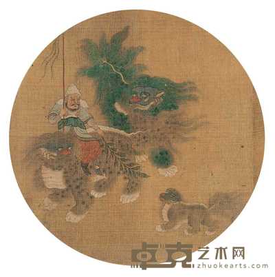 佚名 太师太子 镜心 直径26cm